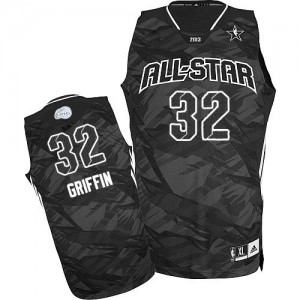 NBA Blake Griffin Authentic Men's Black Jersey - Adidas Los Angeles Clippers &32 2013 All Star