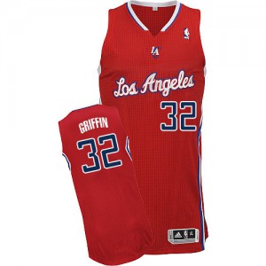 NBA Blake Griffin Authentic Men's Red Jersey - Adidas Los Angeles Clippers &32 Road