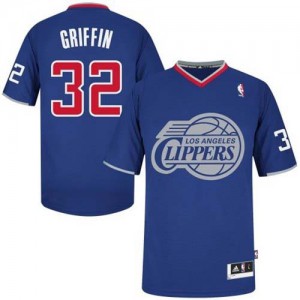 NBA Blake Griffin Authentic Men's Royal Blue Jersey - Adidas Los Angeles Clippers &32 2013 Christmas Day