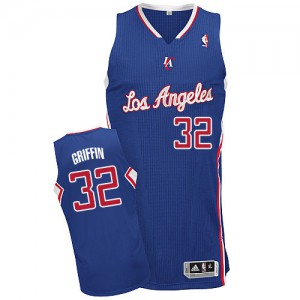 NBA Blake Griffin Authentic Men's Royal Blue Jersey - Adidas Los Angeles Clippers &32 Alternate