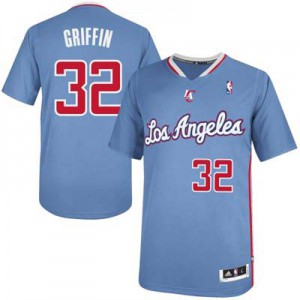 NBA Blake Griffin Authentic Men's Royal Blue Jersey - Adidas Los Angeles Clippers &32 Pride