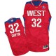 NBA Blake Griffin Authentic Men's Red Jersey - Adidas Los Angeles Clippers &32 2013 All Star