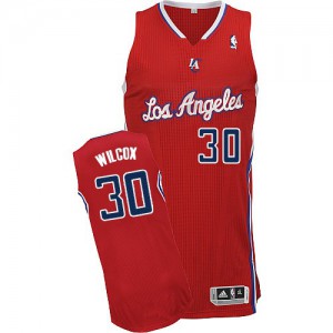 NBA C.J. Wilcox Authentic Men's Red Jersey - Adidas Los Angeles Clippers &30 Road