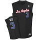 NBA Chris Paul Authentic Men's Black Jersey - Adidas Los Angeles Clippers &3 CP3 Fashion Nickname