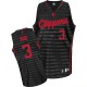 NBA Chris Paul Authentic Men's Black/Grey Jersey - Adidas Los Angeles Clippers &3 Groove