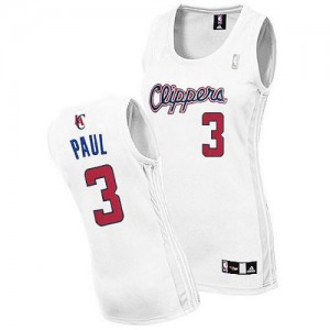 NBA Chris Paul Authentic Women's White Jersey - Adidas Los Angeles Clippers &3 Home