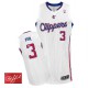 NBA Chris Paul Authentic Men's White Jersey - Adidas Los Angeles Clippers &3 Home Autographed