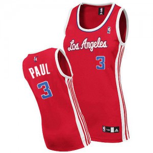 NBA Chris Paul Authentic Women's Red Jersey - Adidas Los Angeles Clippers &3 Road