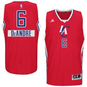 NBA DeAndre Jordan Authentic Men's Red Jersey - Adidas Los Angeles Clippers &6 2014-15 Christmas Day