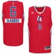 NBA DeAndre Jordan Authentic Men's Red Jersey - Adidas Los Angeles Clippers &6 2014-15 Christmas Day