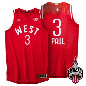 Toronto Conférence All-Star de l'Ouest 3 maillots de 2016 Chris Paul rouge