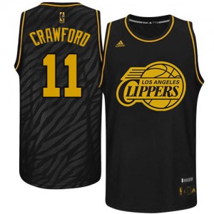 NBA Jamal Crawford Authentic Men's Black Jersey - Adidas Los Angeles Clippers &11 Precious Metals Fashion