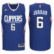 DeAndre Jordan masculine 6 bleu nouveau Logo Swingman maillot remplaçant Los Angeles Clippers bleu nouveau maillot Swingman