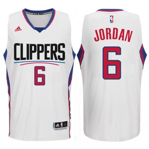 DeAndre Jordan masculine 6 nouveau Logo d'accueil Swingman maillot blanc