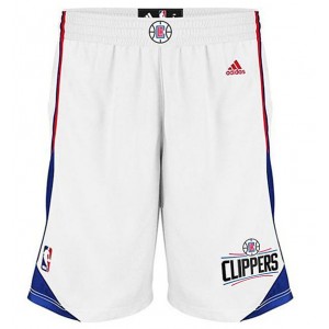 Les Clippers de Los Angeles pour hommes blanc nouveau Logo Swingman Shorts