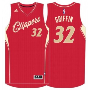 Adidas NBA 2015-16 hommes saison des Los Angeles Clippers 32 Blake Griffin Noël rouge maillots