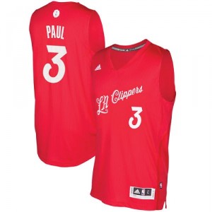 Adidas Los Angeles Clippers 3 Chris Paul le jour de Noël rouge 2016-2017 authentique NBA maillot hommes