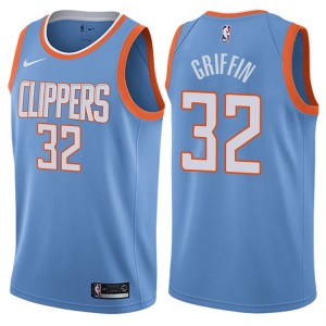 Hommes 2017-18 saison Blake Griffin Los Angeles Clippers &32 City Édition Bleu Échangiste maillots