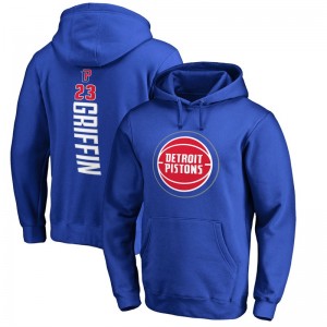 Pistons de Detroit pour hommes de marque Fanatics ^ 23 Blake Griffin Royal Backer Nom et numéro Pull Sweat à capuche