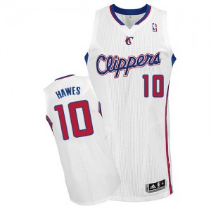 NBA Spencer Hawes Authentic Men's White Jersey - Adidas Los Angeles Clippers &10 Home