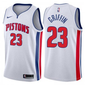 Pistons de Detroit pour hommes ^ 23 Maillot Swingman blanc de la Blake Griffin Association