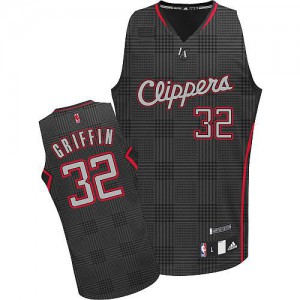 NBA Blake Griffin Authentic Women's Black Jersey - Adidas Los Angeles Clippers &32 Rhythm Fashion